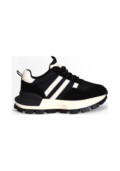 Lufian 122230053 Tatum Kadın Hakiki Deri Klasik Sneaker Siyah Siyah