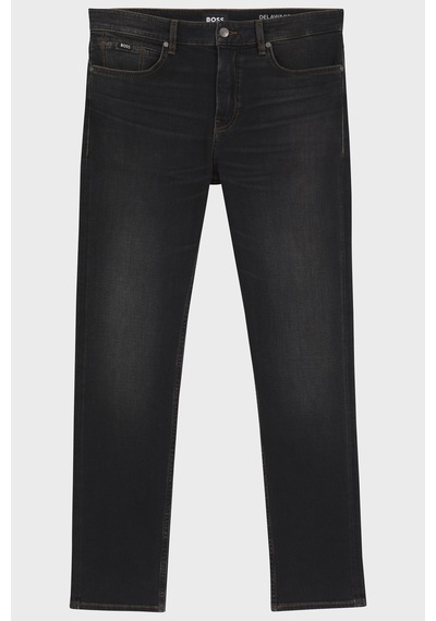 Boss Slim Fit Normal Bel Dar Paça Jeans Erkek Kot Pantolon 50564384 009 Siyah