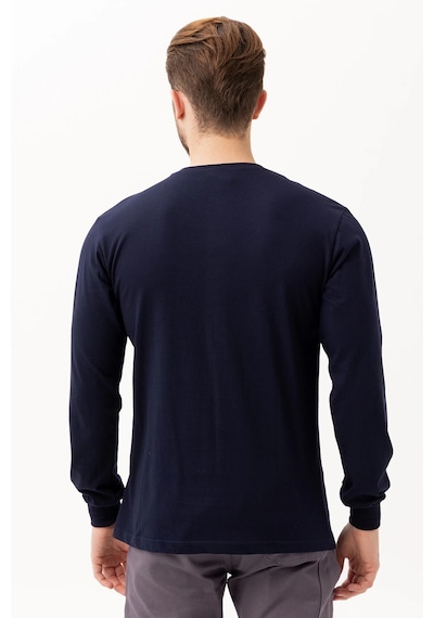 Padus V Yaka Uzun Kollu T-shirt - Rahat Kesim, İş Ve Günlük Kullanım Lacivert