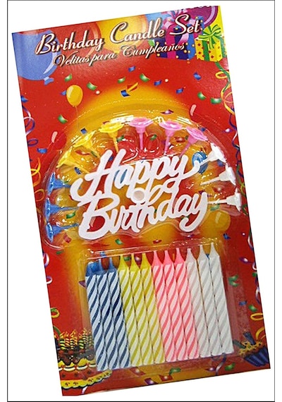 Tr Rengarenk Mumlu Beyaz Happy Birthday Yazılı Doğum Günü Mumu 12 Adet Diğer
