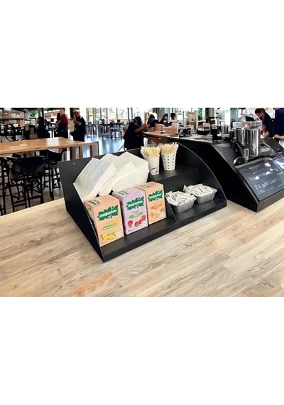 Kasaönü, Bar Önü,tezgah Önü Aperatif Standı, Tezgahönü Organizer Raf 50 Cm 2 Katlı Model Siyah Diğer
