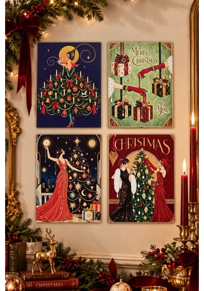 Vintage Christmas, Yılbaşı Tasarımlı Duvar Dekoru 4 Lü Tablo Seti, 15 X 20 Cm, 3mm Ahşap Mdf, Dijital Baskı Çok Renkli - 929909108 Çok Renkli - 929909108 Vintage Christmas, Yılbaşı Tasarımlı Duvar Dekoru 4 Lü Tablo Seti, 15 X 20 Cm, 3mm Ahşap Mdf, Dijital Baskı Çok Renkli - 929909108 Çok Renkli - 929909108