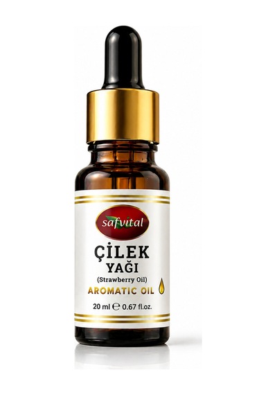Çilek Yağı 20 Ml Aromatik Bitkisel Yağ Doğal Bakım Yağı Cilt Ve Saç İçin Nem Desteği