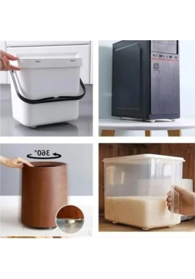 Mini Yapışkanlı Eşya Kaydırma Aparatı - 4'lü Set Açık Gri