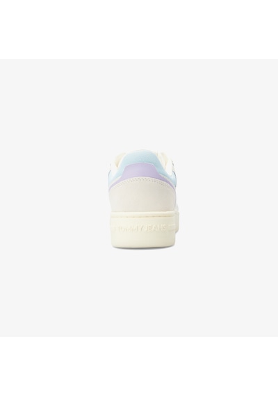 Tommy Hilfiger Tommy Jeans Retro Basket Kadın Beyaz/mavi Spor Ayakkabı En0en02818 Beyaz
