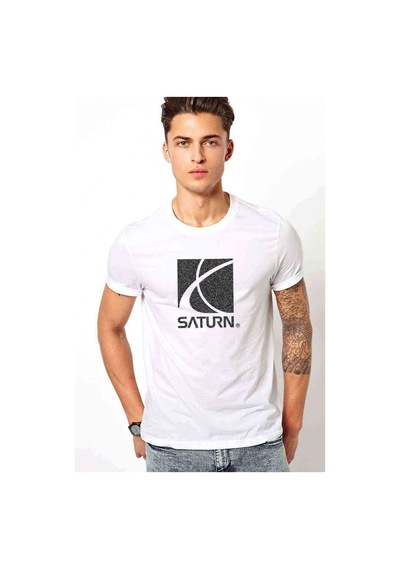 Saturn Baskılı Beyaz Erkek Tshirt (528610800)
