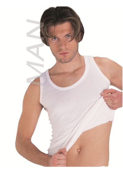 Güneri Underwear Erkek Beyaz Süprem Atlet % 100 Pamuklu Atlet 3'lü Paket 100-3b Beyaz