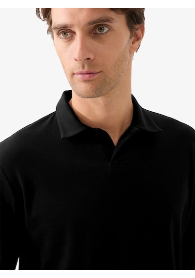 Erkek Polo Yaka T-shirt 40820 - Siyah SIYAH