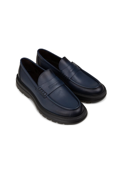 Deery Erkek Mavi Hakiki Deri Loafer Ayakkabı - 02006mmvıe01 Mavi