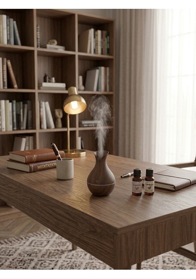 Dekoratif Ahşap Görünümlü Ultrasonik Hava Nemlendirici Buhar Makinesi - Aroma Difüzör 200 Ml