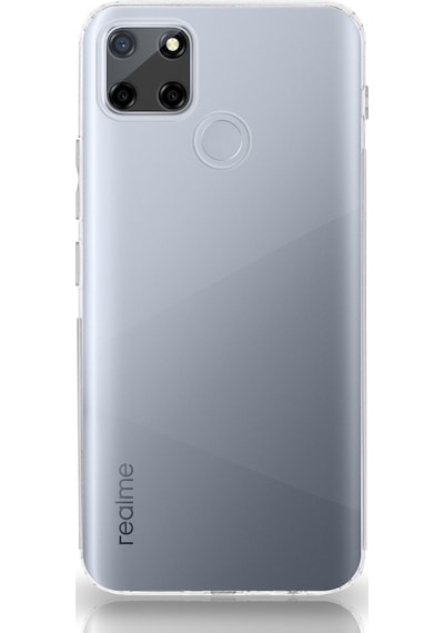 Realme C25s Kılıf Kamera Korumalı Tıpalı Şeffaf Silikon Kapak
