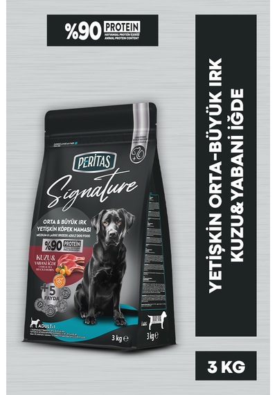 Peritas Signature Kuzulu Orta ve Büyük Irk Yetişkin Köpek Maması 3 KG