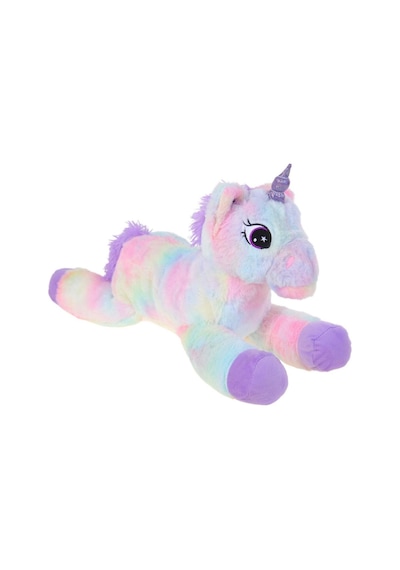 Peluş 60 Cm Yatan Boynuzlu At Çok Renkli