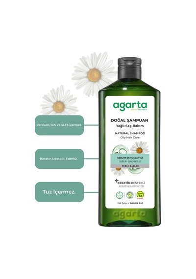Agarta Yağlı Saçlar Için Arındırıcı Tuzsuz Şampuan 400 ML