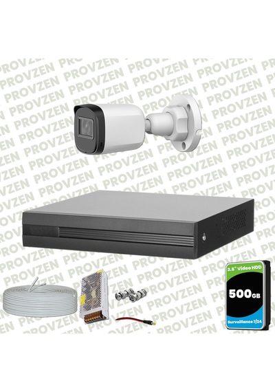 Provzen Dahua Full Hd 1 Kameralı Güvenlik Kamerası + 500gb Hdd