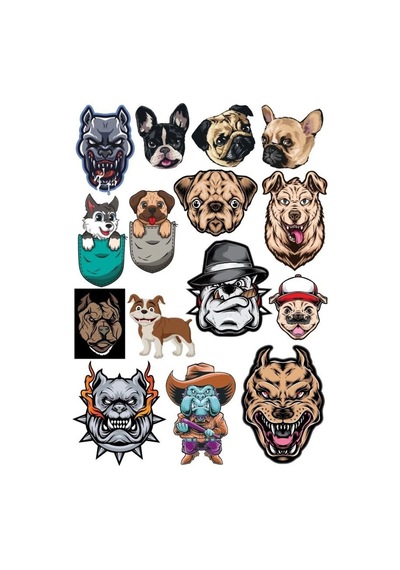 Köpek Sticker -8 13 Parça Telefon, Tablet, Defter, Laptop Sticker