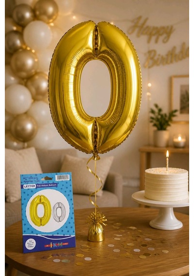 0 Sayılı Helyumla Şişirilibilen Balon Sarı 40"100 Cm Açık Gri - Fuşya - Pembe - Mor