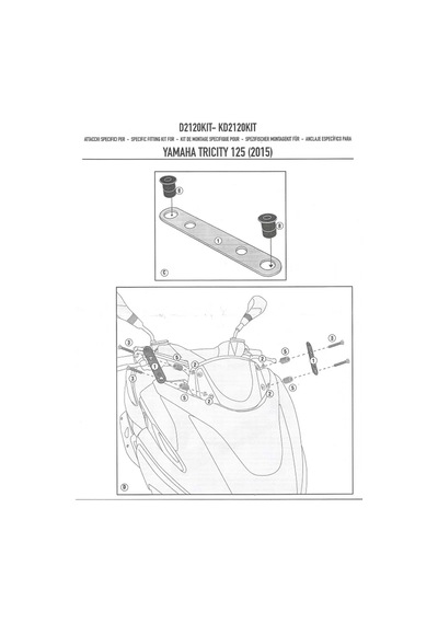 Kappa D2120kıtk Yamaha Trıcıty 125-155 14-19 Rüzgar Siperlik Baglantisi Yeşil Kutu Italyan