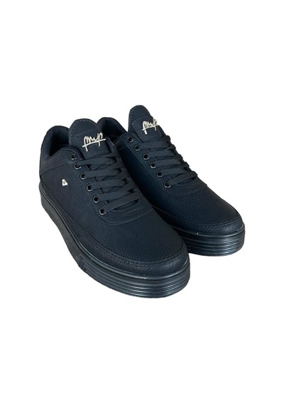 Erkek Günlük Yumuşak İç Astarlı Şık Sneaker Spor Ayakkabı Siyah-siyah Siyah