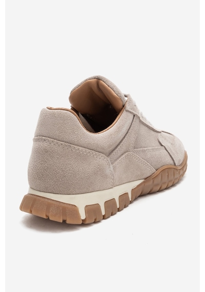 Lars Bej Süet Hakiki Deri Kadın Günlük Sneaker Bej