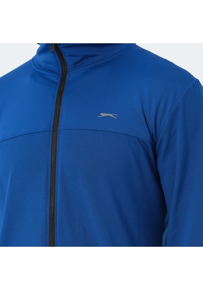 Slazenger OPRAH Erkek Fermuarlı Dik Yaka Cepli Saks Mavi Eşofman Takımı