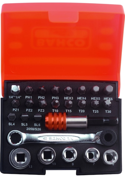 Bahco 2058/s26 Mini Lokma Ve Bits Uc Takımı 26 Parça