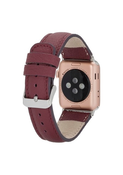 Bouletta Apple Watch Uyumlu Deri Kordon 42-44-45Mm Fl6 Bordo