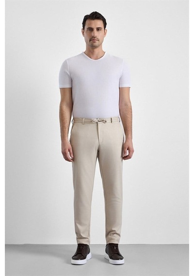 Süvari Bej Slim Düz Jogger Pantolon Pn2020500765-bj3