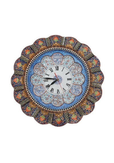 Hatem İşlemesi Luks Duvar Saatı Daire 44 X 44 Cm çok Renkli