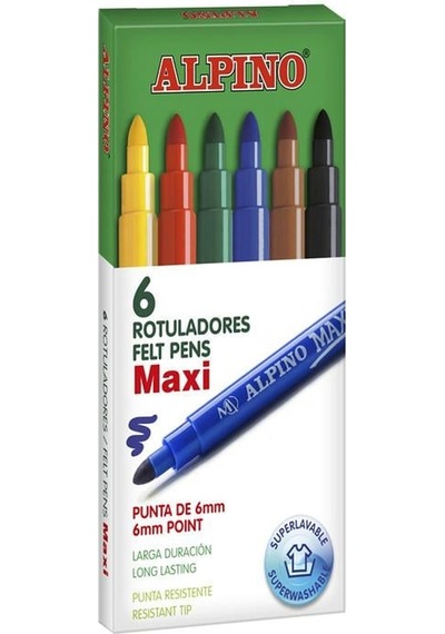 Alpino Maxi Keçeli Kalem 6 Lı Set