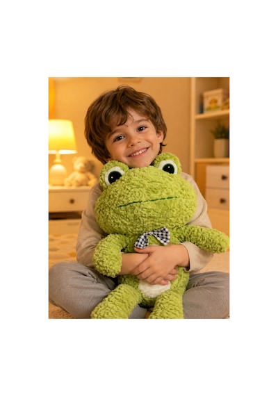 Yumuşacık Sevimli Dev Boy Kurbağa Peluş Oyuncak 50 Cm Çok Renkli