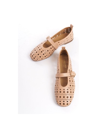 Mubiano Hakiki Deri Collection Kadın Babet Nude -mcrgn8034-n Ten