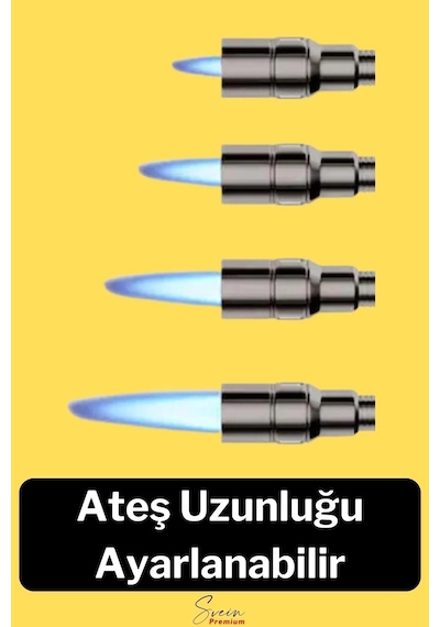 Ayaklı Premium Doldurulabilir Depolu Vantuzlu 1300 Derece Torch Kamp Mangal Piknik Pürmüz Çakmak Çok Renkli