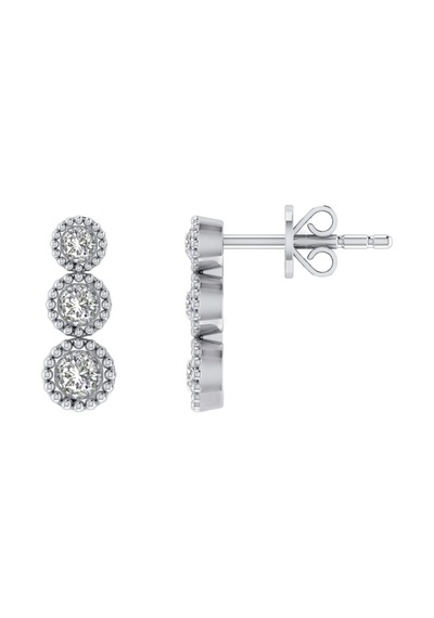0.30 Karat Pırlanta Tria Küpe N11.191