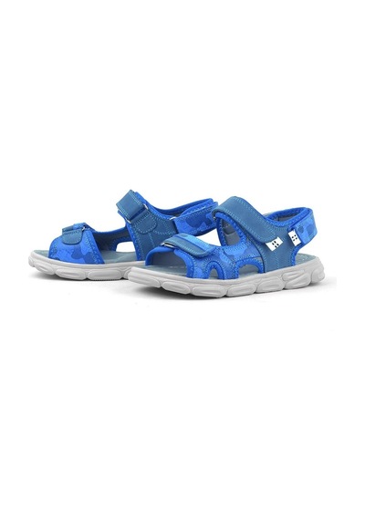 Rakerplus Hakiki Deri Mavi Kamuflaj Çocuk Sandalet (539696914) Mavi