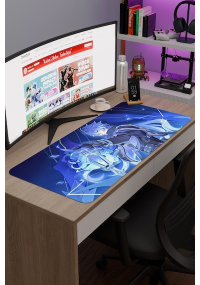Flins Genshin Impact Anime Oyuncu V1 - 90x40 Xxl Gaming Mouse Pad Fare Altlığı