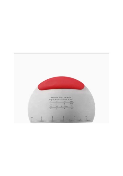 Oval Ölçülü Bambu Saplı Hamur Spatula Şekillendirici Kazıyıcı Kesici Paslanmaz Çelik 14,5 Cm Çelik K Diğer