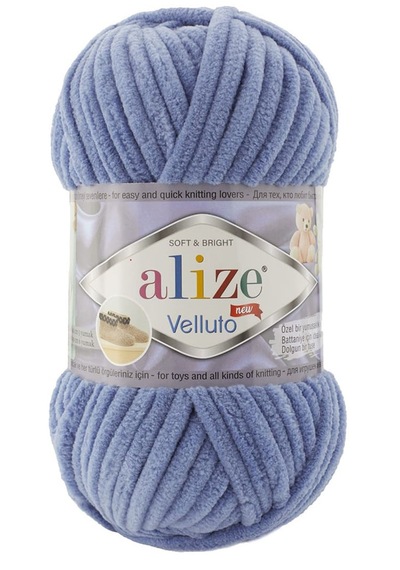 Alize Velluto 374 Denim Kadife El Örgü İpi