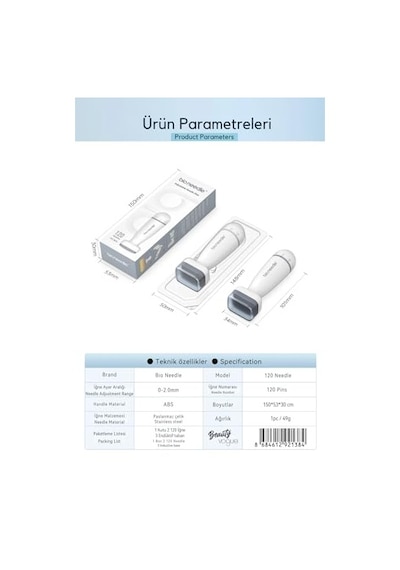 Bio Needle Dermastamp, 140 İğneli Ayarlanabilir Mikro İğneleme Cihazı, Cilt Ve Saç Bakımı İçin Dermaroller