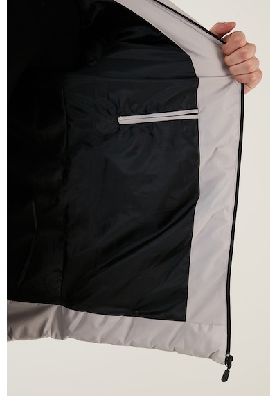 Buratti Slim Fit Kapüşonlu Cepli Erkek Mont 6274818 Taş