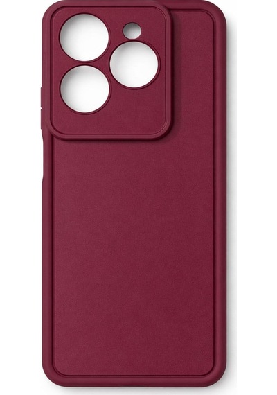 İnfinix Hot40 Ve İnfinix Hot40pro Ve Spark20pro Uyumlu Kamera Çıkıntılı Mat Silikon Telefon Kılıfı Bordo