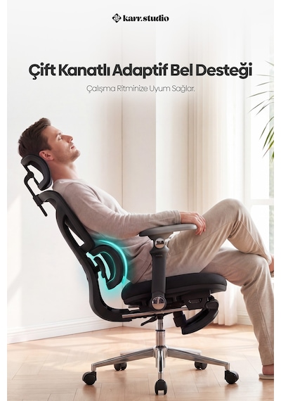Braga Ergonomik Çalışma Koltuğu - Siyah