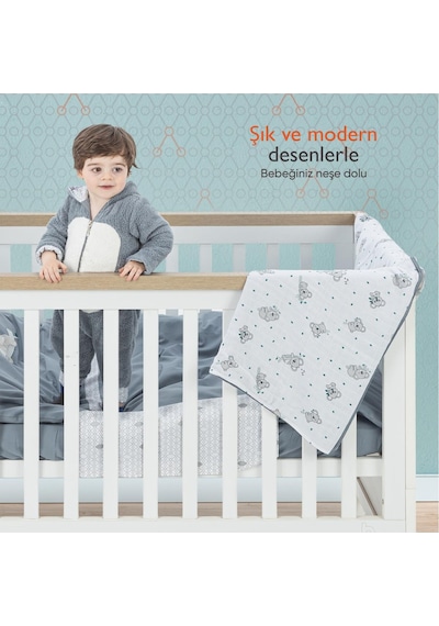 Gezenbebe Hero Müslin Bebek Battaniye 120x120 Bej