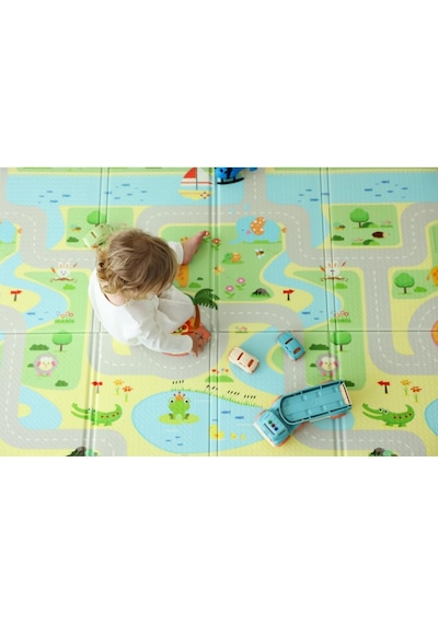 Bebebao Doğa Keşif Yolu İle Minik Kaşifler Gökyüzü ve Dağ Rotaları Katlanabilir Oyun Matı 200x130x1 CM