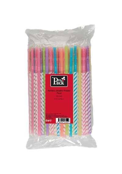 Propack Körüklü Jelatinli Frozen Pipet 100'lü 4 Adet Çok Renkli
