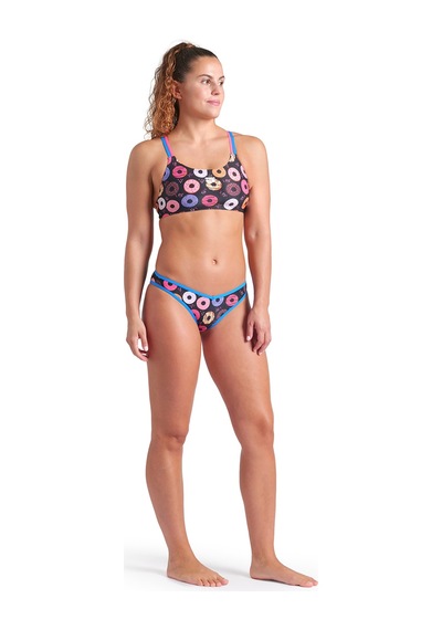 Arena Donuts Bandeau Kadın Siyah Yüzücü Bikini 009462590 Siyah