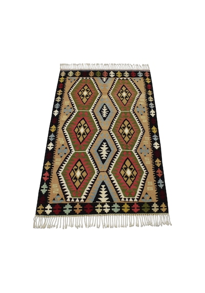 Kilim Antik El Dokuma Lüks Kula İzmir Yün Kilimi 0146 - Yeni - Çok Renkli