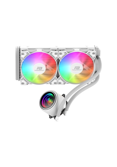 Powerboost 240mm Cırcle 240w Pb-lcs-cr240w Rainbow Fanlı Am5-1851p Sıvı Soğutmalı İşlemci Fanı Beyaz