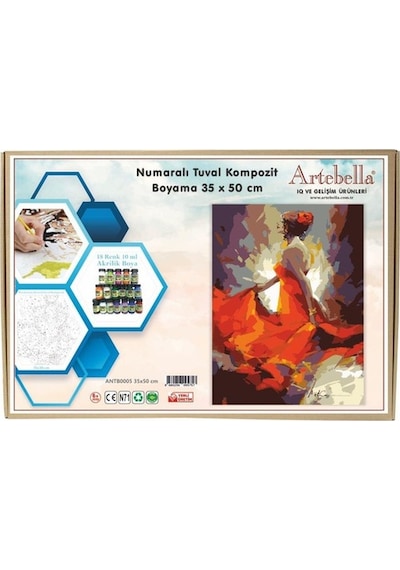 Artebella Numaralı Tuval Kompozit Boyama Antb0005 "Dansçı"35X50 C