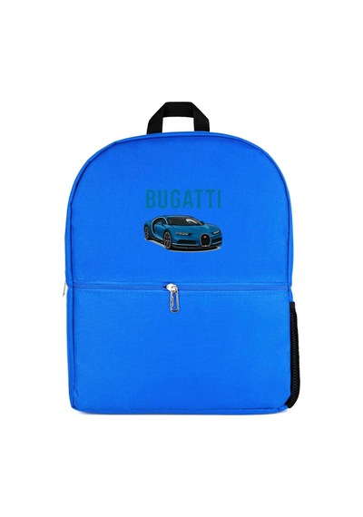 Bugatti Blue Sport Car Mavi Sırt Çantası